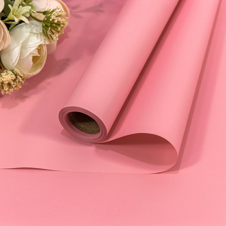 Плёнка 0,58*10м 255г матовая "Корейская" 65мкм Розовый-1765 1/30 Арт: 1638/1765