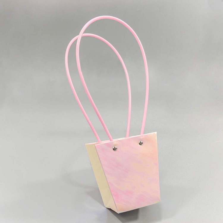 Пакет подарочный "Ваза для цветов" 12,5*12*8 "Перламутр" 1/10 1/200 Арт: 000177H