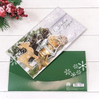 Конверт подарочный 16,5*9см "С новым годом!"-002 1/10 1/250 Арт: 003005/2
