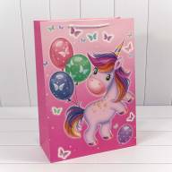 Пакет подарочный "Единорог" (микс) 32*45*15 210г 1/20 1/120 Арт: 000117A - Пакет подарочный "Единорог" (микс) 32*45*15 210г 1/20 1/120 Арт: 000117A