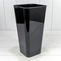 Ваза акриловая квадратная 19*19*37 700г Чёрный 1/20 Арт: 822/3