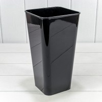Ваза акриловая квадратная 16*16*30 470г Чёрный 1/30 Арт: 822/2