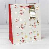Пакет подарочный &quot;Новый год&quot; (микс 401) 26*32*13 210г 1/20 1/240 Арт: 300401C - Пакет подарочный "Новый год" (микс 401) 26*32*13 210г 1/20 1/240 Арт: 300401C