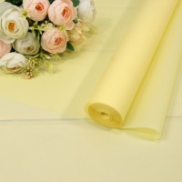 Плёнка 59см 900г матовая однотонная 55мкм Светло-жёлтый 1/6 1/12 Арт: 90057/0131