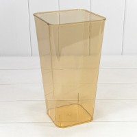 Ваза акриловая квадратная 16*16*30 470г Янтарный 1/30 Арт: 823/2