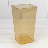 Ваза акриловая квадратная 14*14*24 280г Янтарный 1/40 Арт: 823/1
