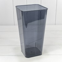 Ваза акриловая квадратная 16*16*30 470г Серо-синий 1/30 Арт: 824/2