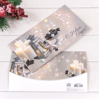 Конверт подарочный 16,5*9см "С новым годом!"-011 1/10 1/250 Арт: 003005/11
