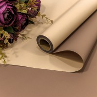 Плёнка 0,58*10м 275г матовая двухсторонняя 65мкм Серовато-бежевый/Бледно-коричневый 1/30 Арт: 1604/2310