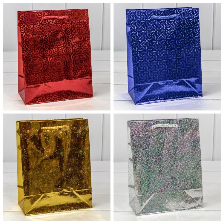 Пакет подарочный голография (микс) 18*23*10 128г 1/20 1/480 Арт: 000LE