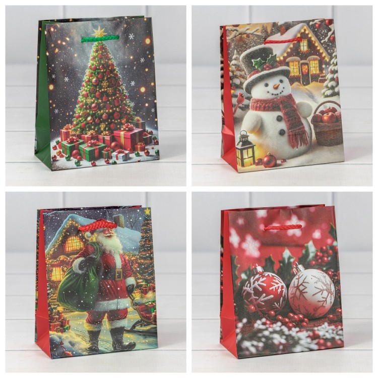 Пакет подарочный "Новый год" (микс 435) 12*15*6,7 128г 1/20 1/600 Арт: 300435H