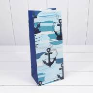 Пакет подарочный &quot;Морской&quot; (микс) 14*35*11 128г 1/20 1/240 Арт: 00037M - Пакет подарочный "Морской" (микс) 14*35*11 128г 1/20 1/240 Арт: 00037M