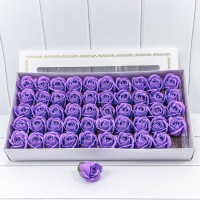 Декоративный цветок-мыло "Роза" класс А Фиолетовый 5,5*4 50шт. 1/20 Арт: 420058/45