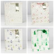 Пакет подарочный &quot;Новый год&quot; (микс 402) 26*32*13 210г 1/20 1/240 Арт: 300402C - Пакет подарочный "Новый год" (микс 402) 26*32*13 210г 1/20 1/240 Арт: 300402C