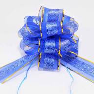 Бант-шар 5 см &quot;С оргазной и золотой полосой&quot; 1/50 1/1000 Арт: 000535-5 - Бант-шар 5 см "С оргазной и золотой полосой" 1/50 1/1000 Арт: 000535-5