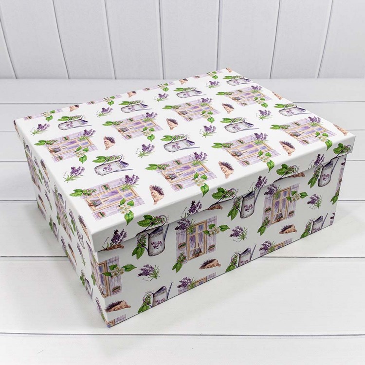 Коробки Прямоугольные Набор 1/15 42,5*33*17,6 "Лаванда на окне" 1/2 Арт: 721902/1777