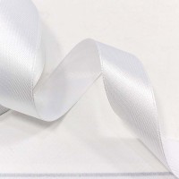 Лента Атласная Сатин 2,5см*100ярд Белый 1/5 1/40 Арт: 552-25/01