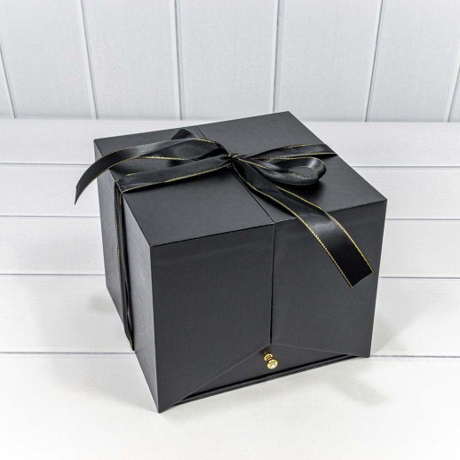 Коробка Квадратная 21*21*18 "Сюрприз" Чёрный 1/8 Арт: 721608/5