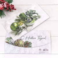Конверт подарочный 16,5*9см "С новым годом!"-001 1/10 1/250 Арт: 003005/1
