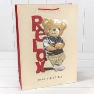 Пакет подарочный с тиснением "Мишки" (микс 109) 30*41,5*12 210г 1/20 1/80 Арт: 000109A - Пакет подарочный с тиснением "Мишки" (микс 109) 30*41,5*12 210г 1/20 1/80 Арт: 000109A