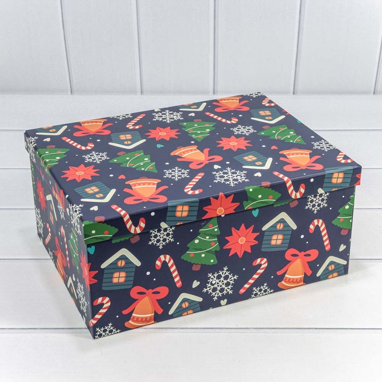 Коробки Прямоугольные Набор 1/10 34*26*15,3 "Новый год"-2624 1/6 Арт: 730604/2624