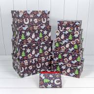 Коробки Прямоугольные Набор 1/10 34*26*15,3 &quot;Новый год&quot;-2626 1/6 Арт: 730604/2626 - Коробки Прямоугольные Набор 1/10 34*26*15,3 "Новый год"-2626 1/6 Арт: 730604/2626