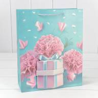 Пакет подарочный с 3D аппликацией "Гвоздики" (микс 260) 26*32*10 210г 1/20 1/240 Арт: 000260C - Пакет подарочный с 3D аппликацией "Гвоздики" (микс 260) 26*32*10 210г 1/20 1/240 Арт: 000260C